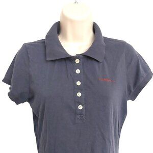 True Religion Brand Jeans Cotton TR Signature Polo Shirt Blue Gray NWOT $88